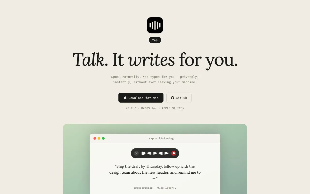 Yap screenshot